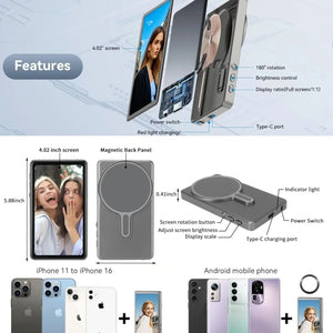 Magnetic Selfie Monitor Screen