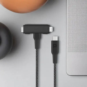 Powerology PD60W Braided USB-C to USB-C & Lightning Cable