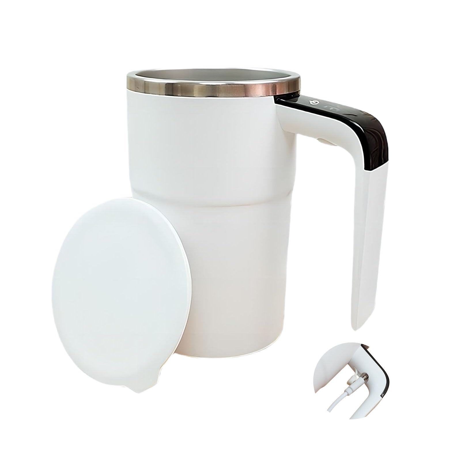 PONERAIT LED Intelligent Temperature Display Self Stirring Mug