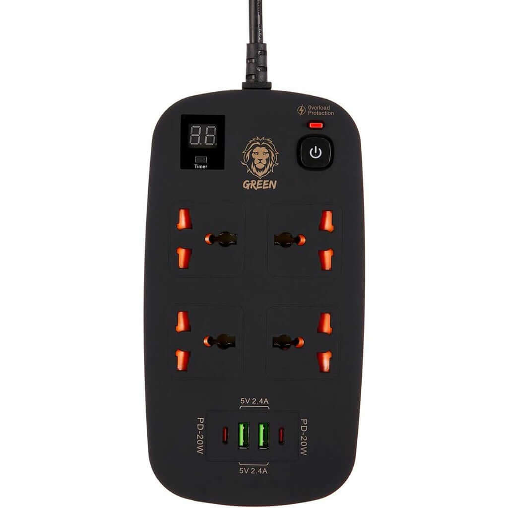  4 AC 2 USB & 2 USB-C PD 40W Multiport Smart Power Socket