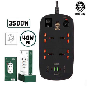  4 AC 2 USB & 2 USB-C PD 40W Multiport Smart Power Socket