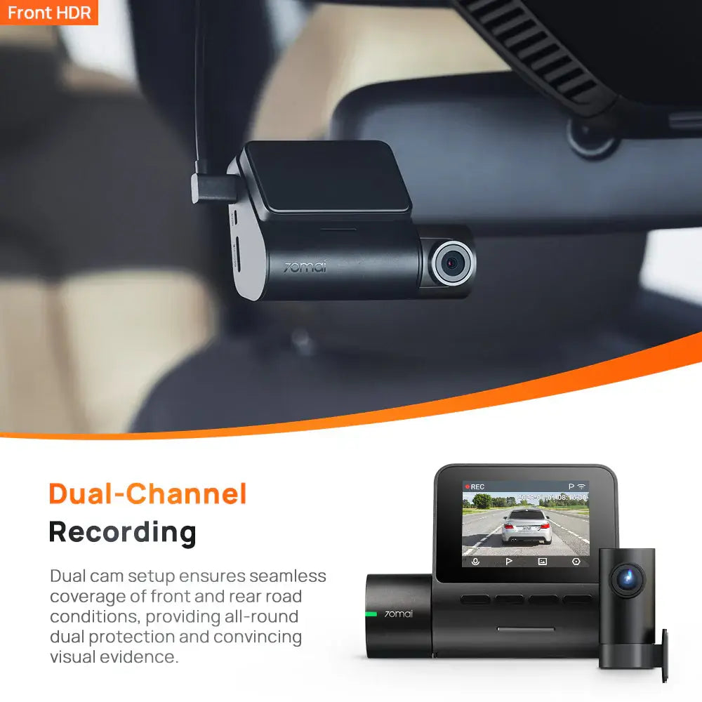  70mai A200 HDR Dual Dash Camera