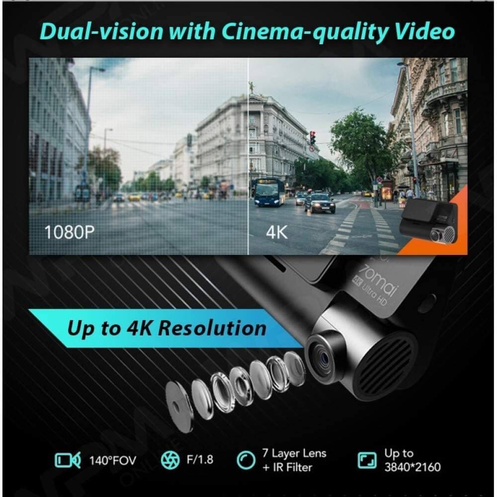  70mai A800S 4K Dual Channel Dash Camera