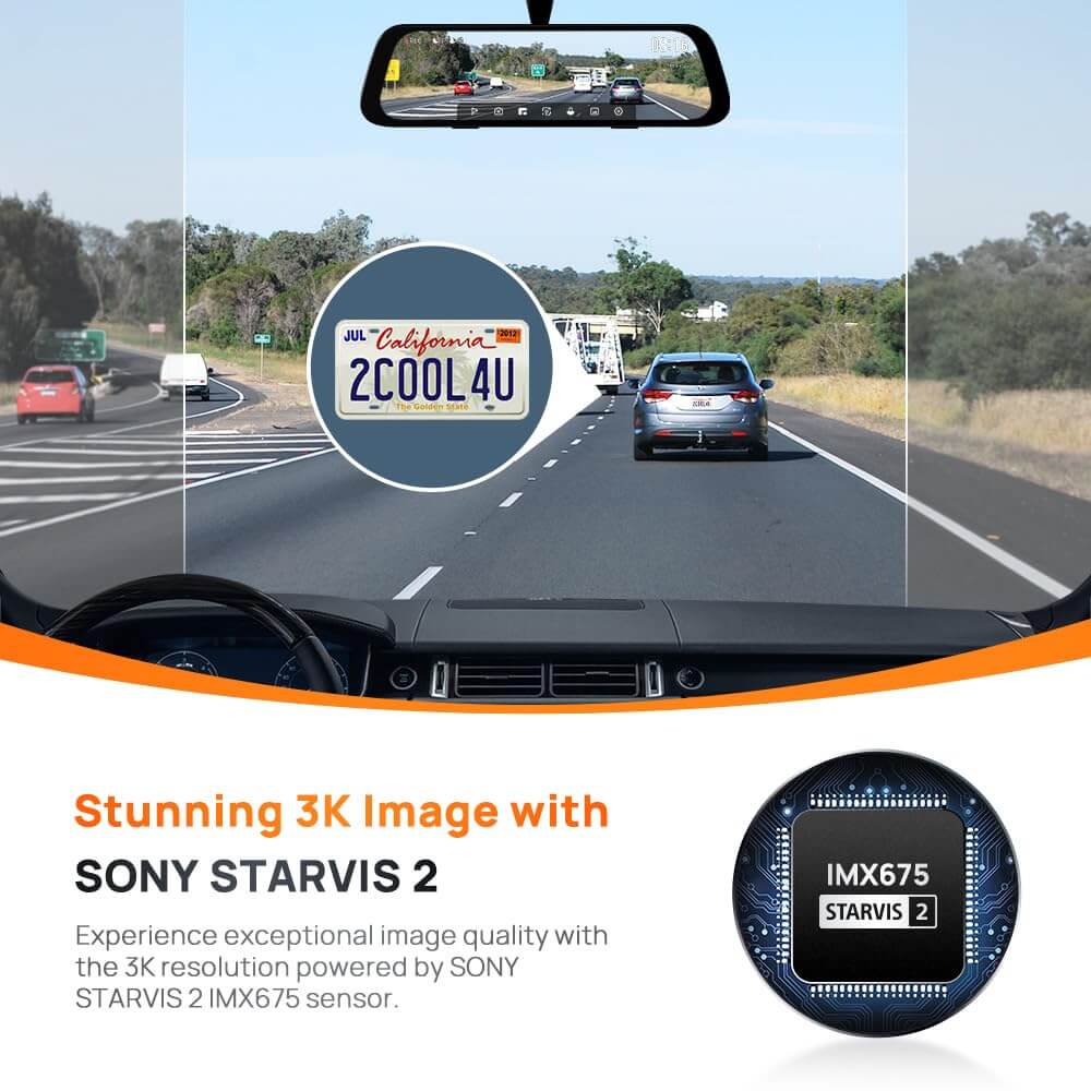  70mai S500 Rearview Mirror DashCam