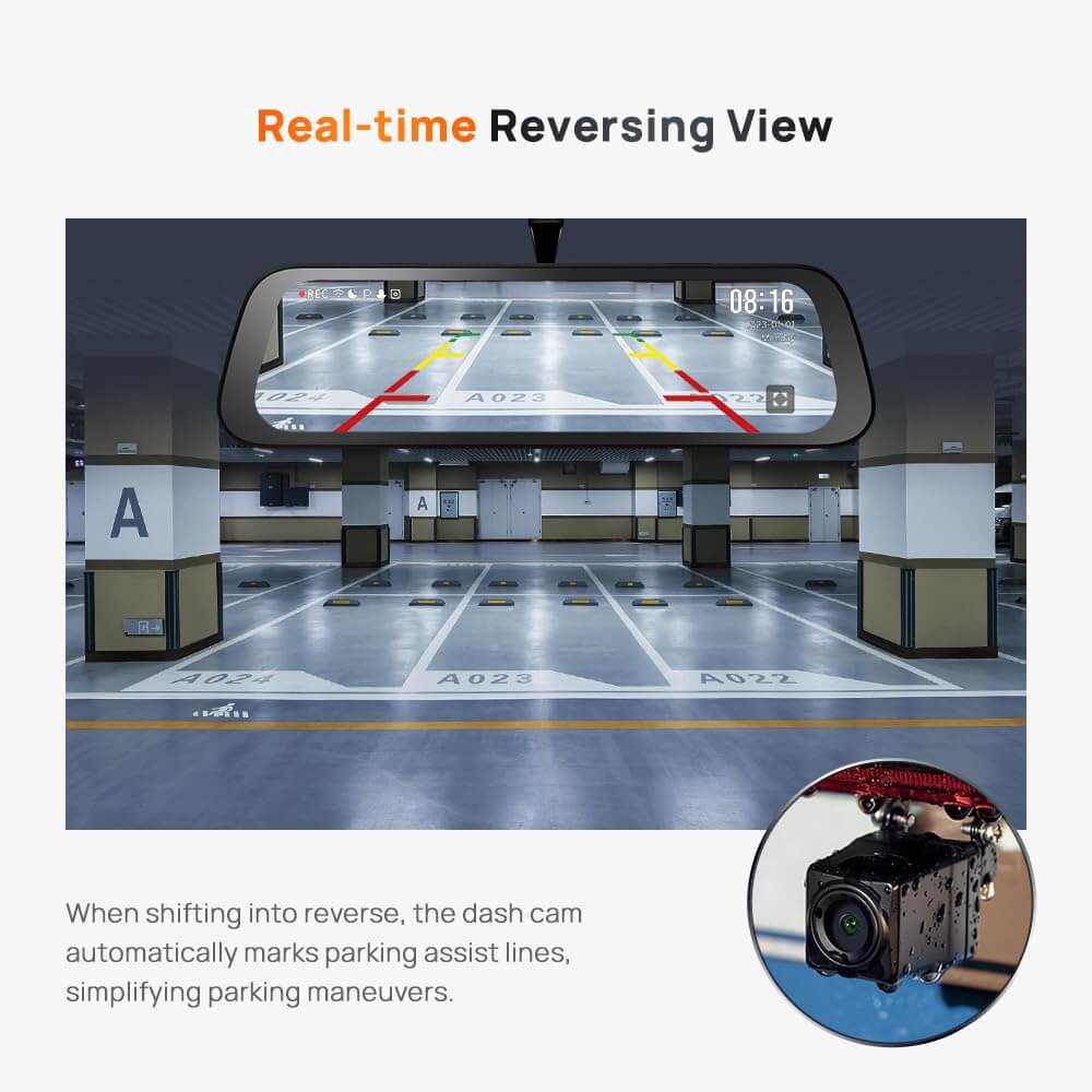  70mai S500 Rearview Mirror DashCam