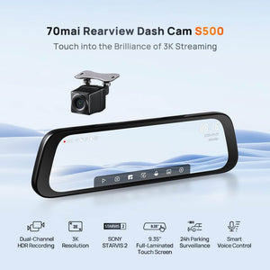  70mai S500 Rearview Mirror DashCam