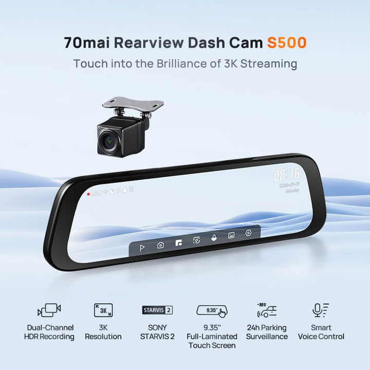 70mai S500 Rearview Mirror DashCam