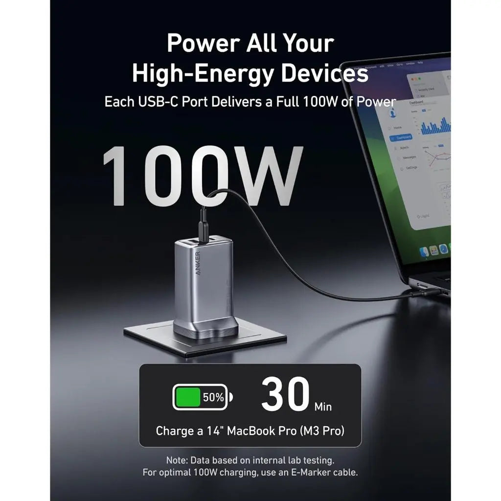  Anker Prime 100W USB-C Foldable GaN Charger