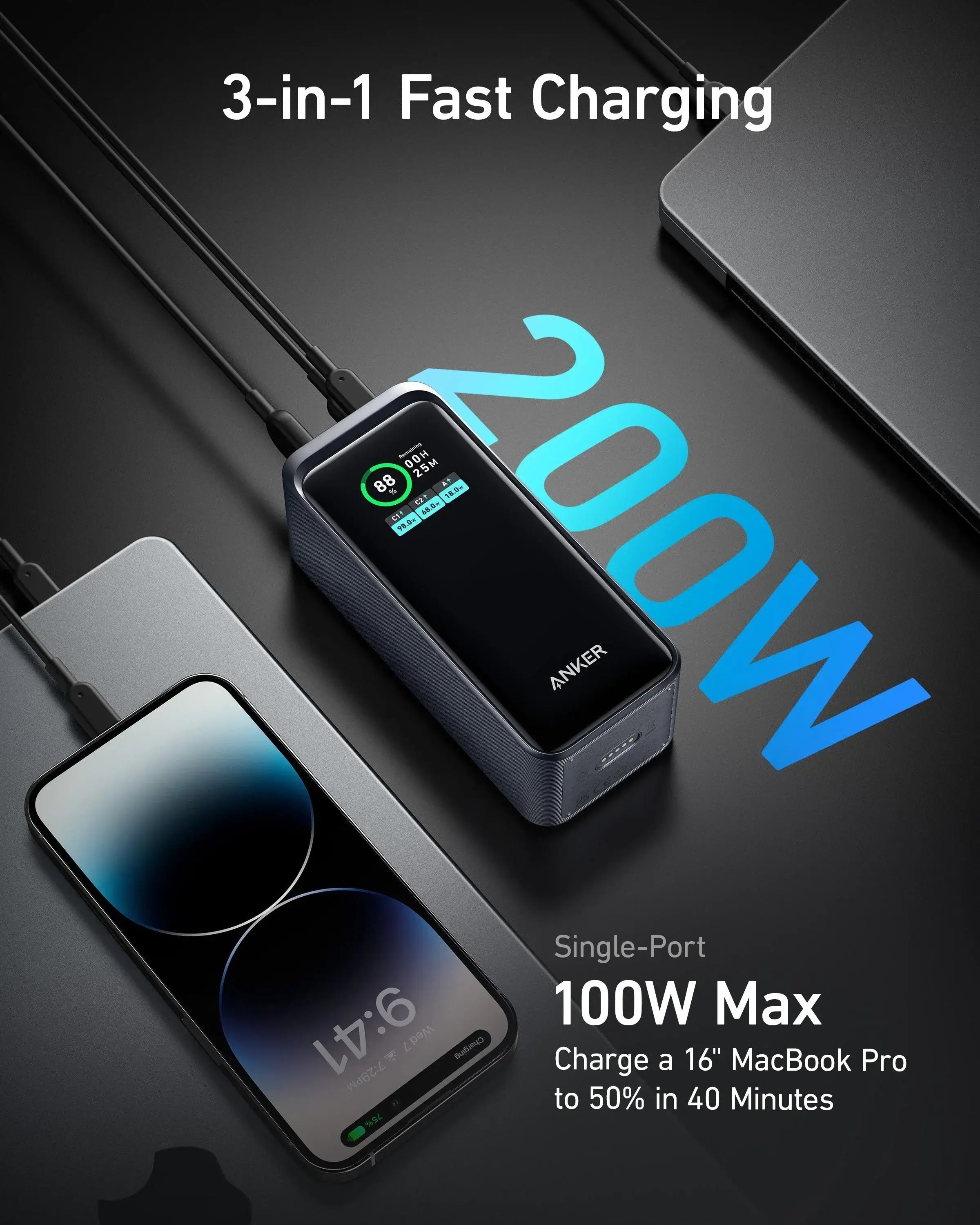  Anker Prime Power Bank 200W
