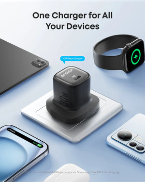  Anker Zolo 30W Compact USB-C GaN Charger A2698K11