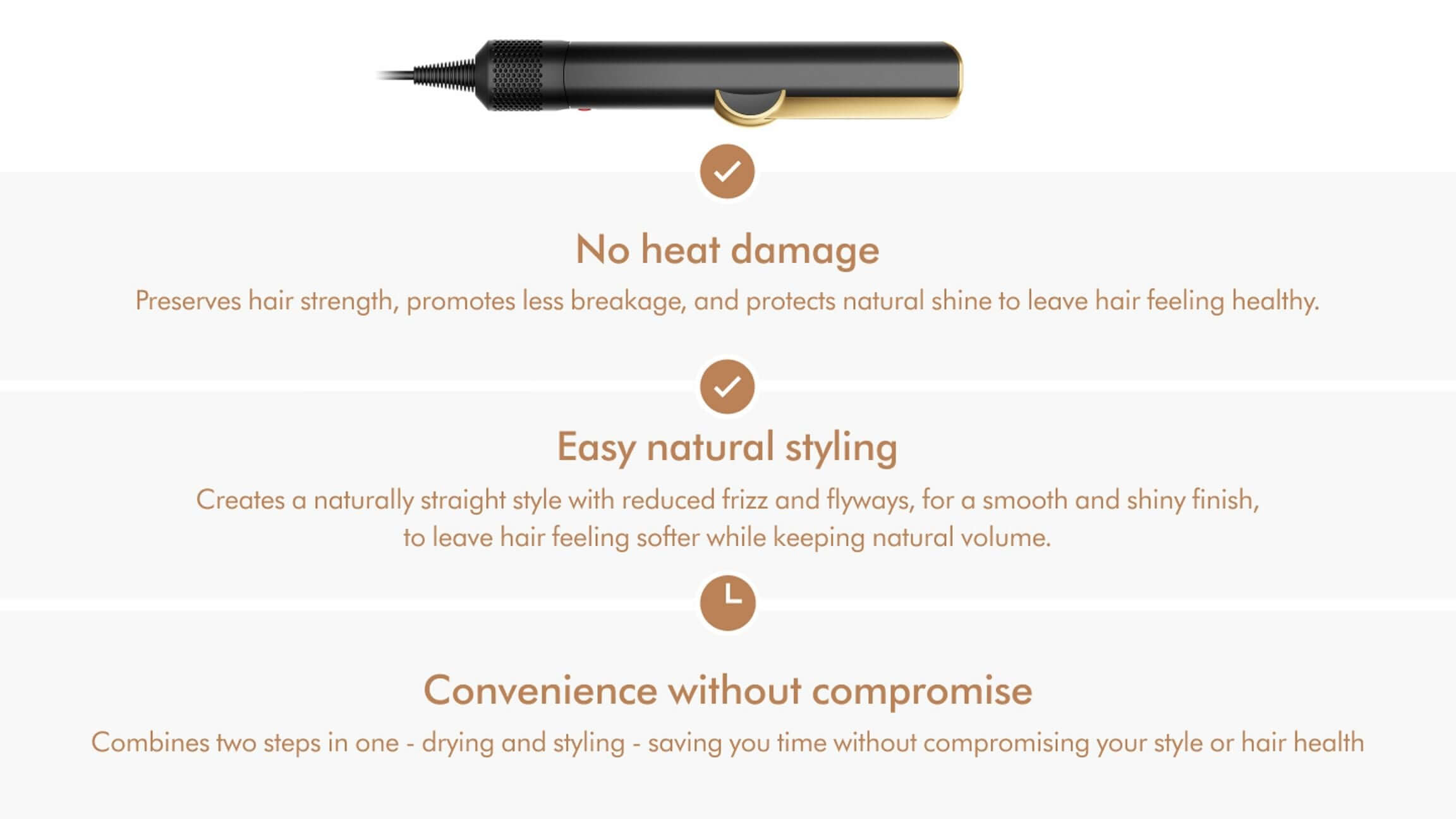  Dyson Airstrait Straightener Onyx Black/Gold