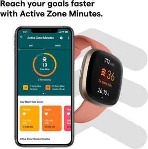 Fitbit Versa 3 Health and Fitness Smartwatch