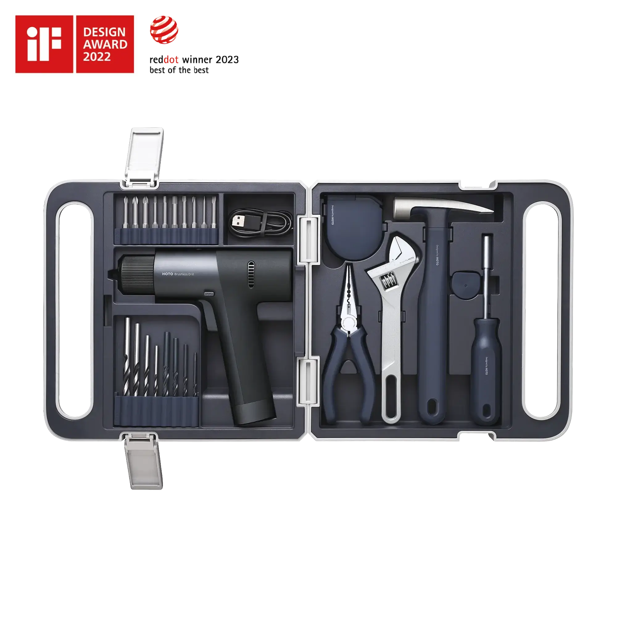  HOTO 12V Brushless Drill Tool Kit