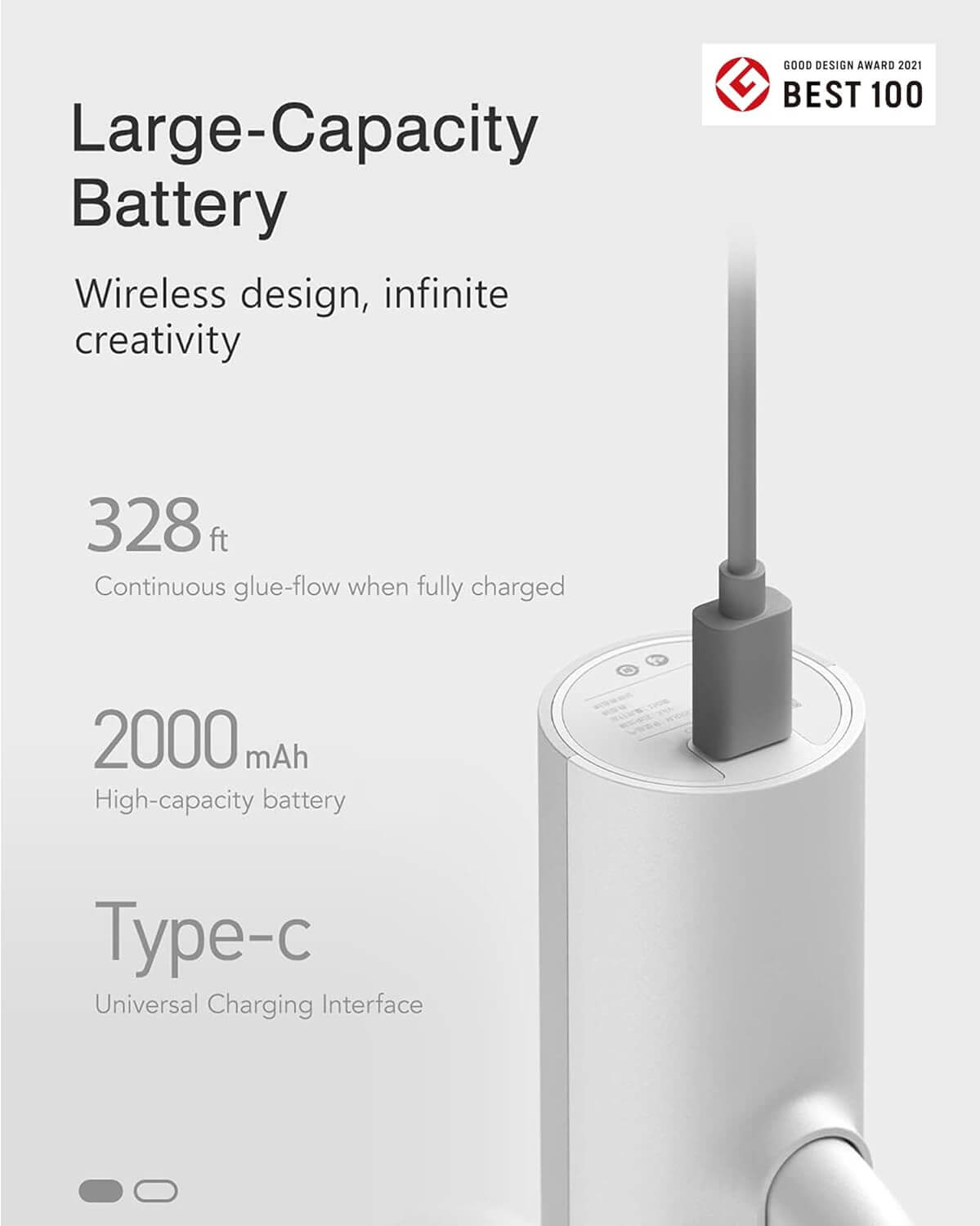  HOTO Cordless Hot Glue Gun