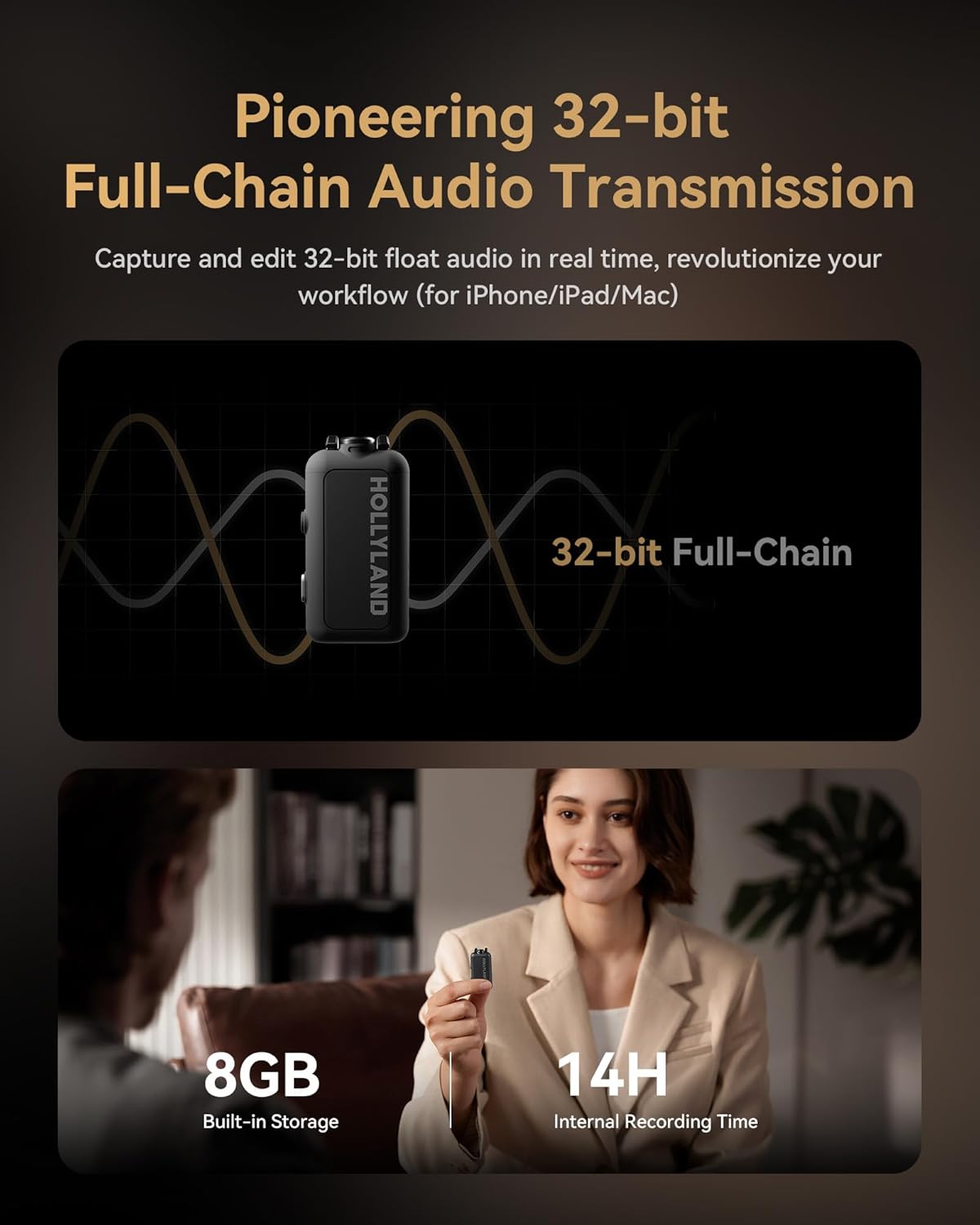 Hollyland LARK MAX 2 Wireless Lavalier Microphone