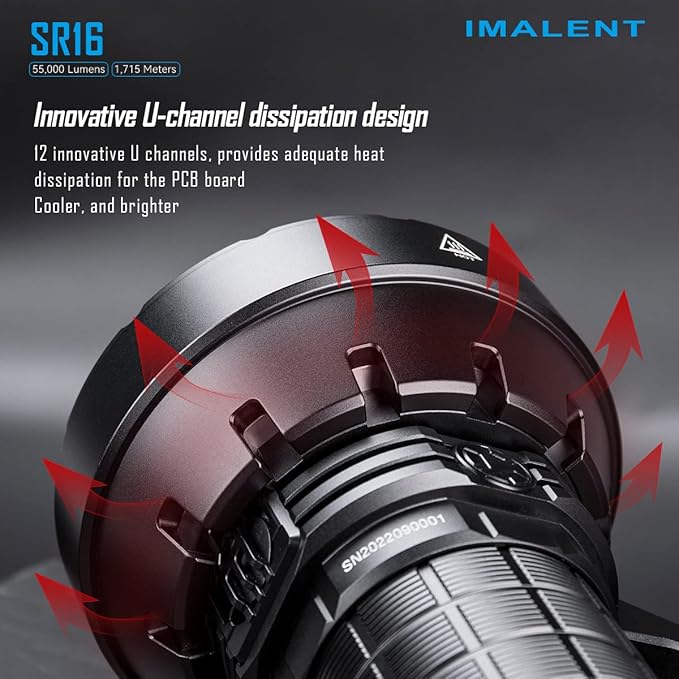  IMALENT SR16 55000 Lumen Flashlight