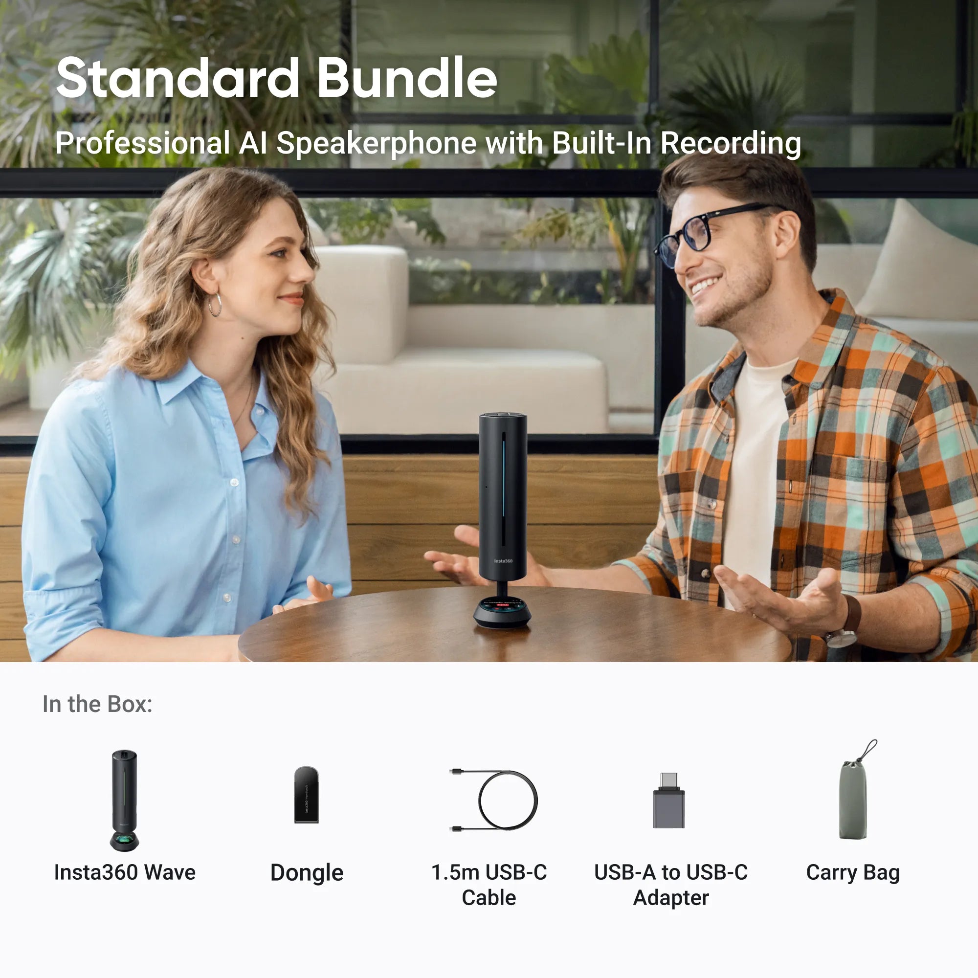 Insta360 Wave AI Conference Speakerphone
