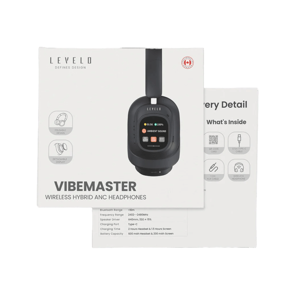  Levelo VibeMaster Wireless Hybrid ANC Headphones