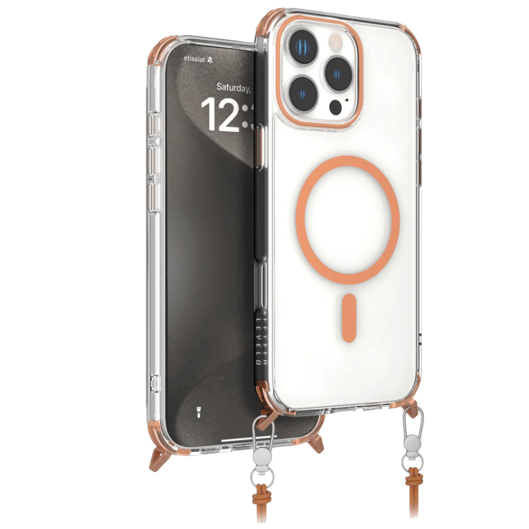 Levelo Celeste MagSafe Case with Crossbody Strap for iPhone 16