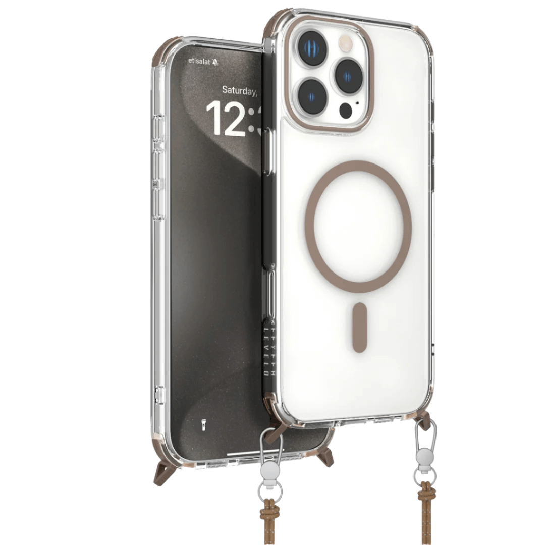 Levelo Celeste MagSafe Case with Crossbody Strap for iPhone 16