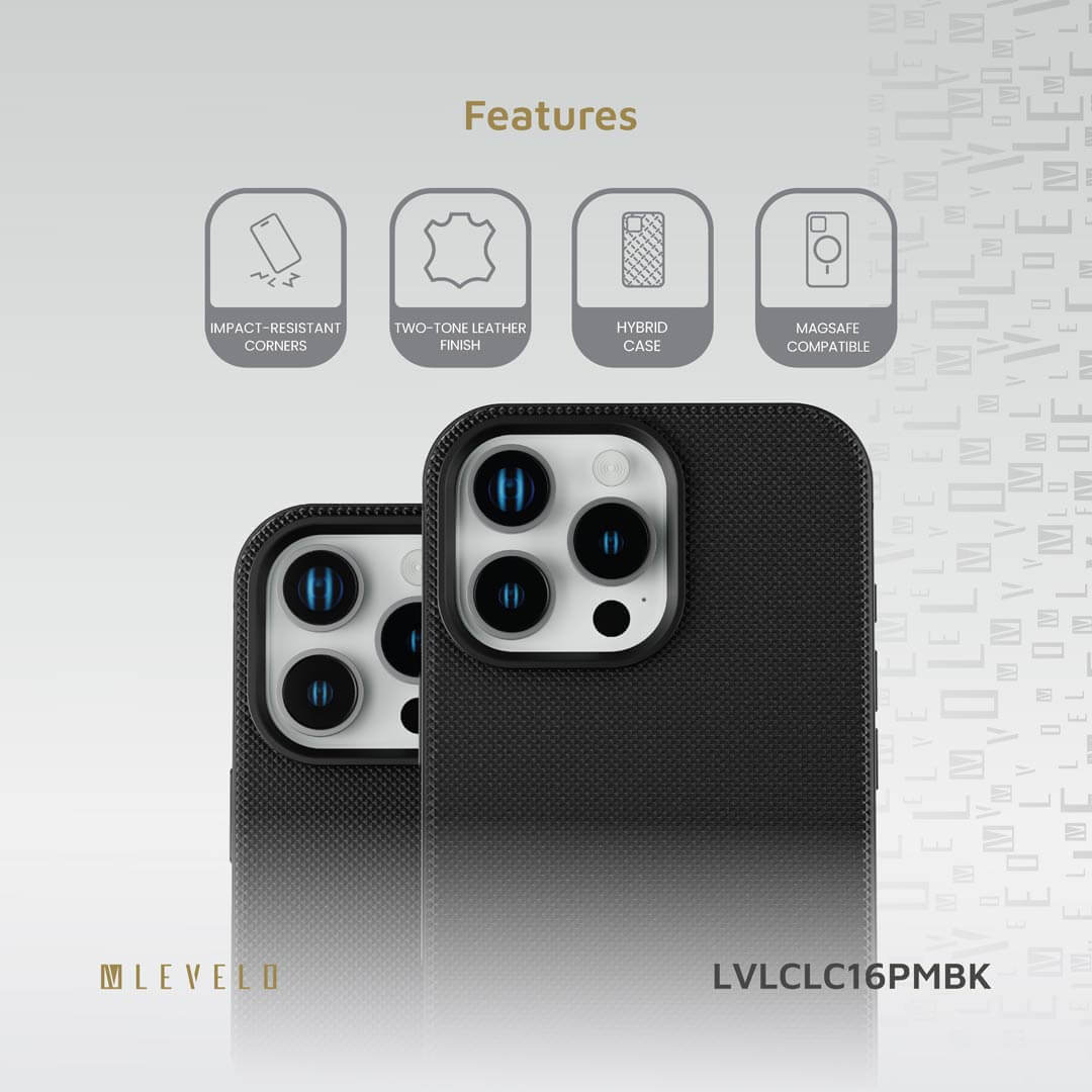 Levelo Cuir Two-Tone Leather Case for iPhone 16