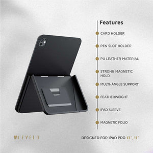 Levelo Omni 4-in-1 Case with Built-In Hand-Grip for iPad Pro
