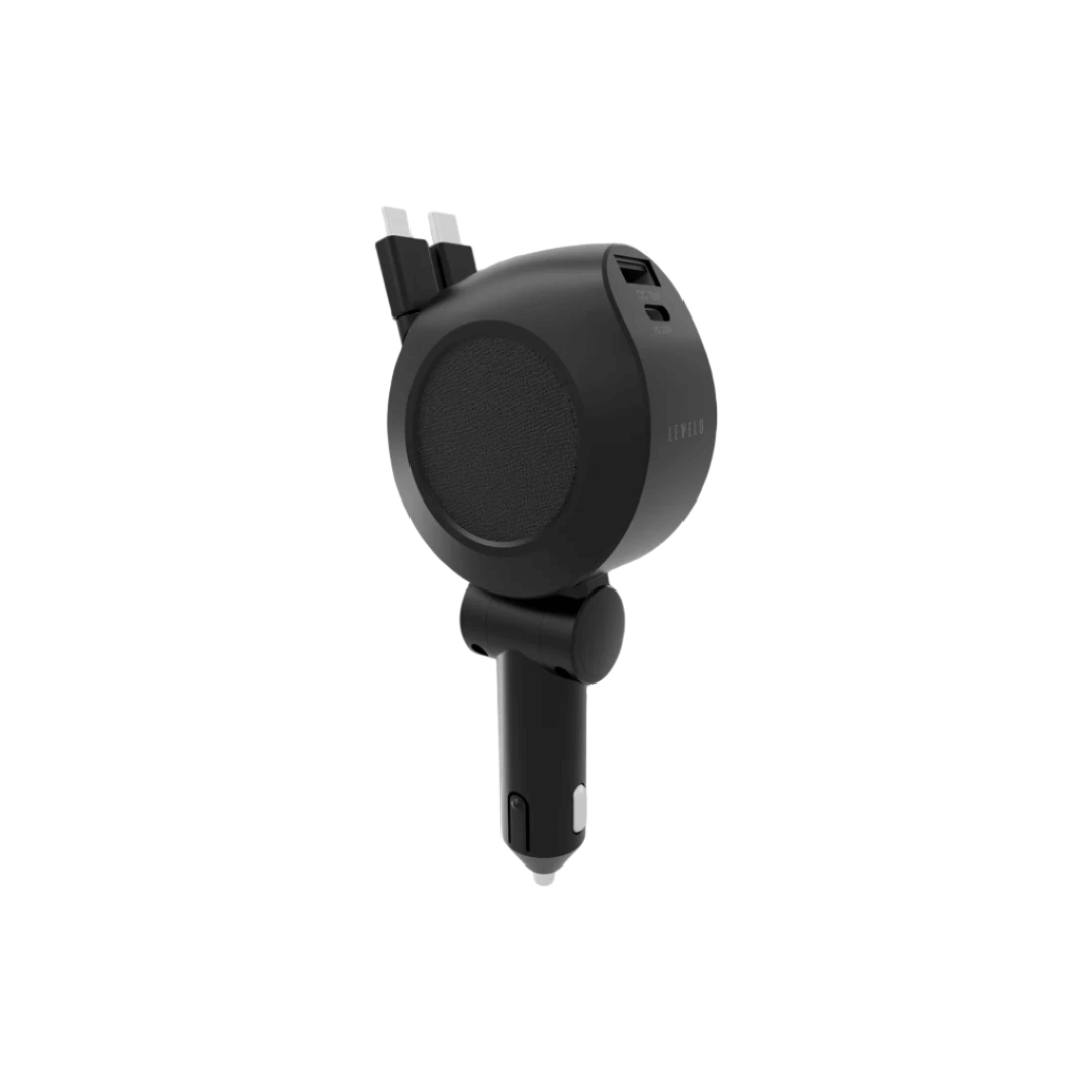 Levelo Orbis 4-in-1 Saffiano Leather Car Charger