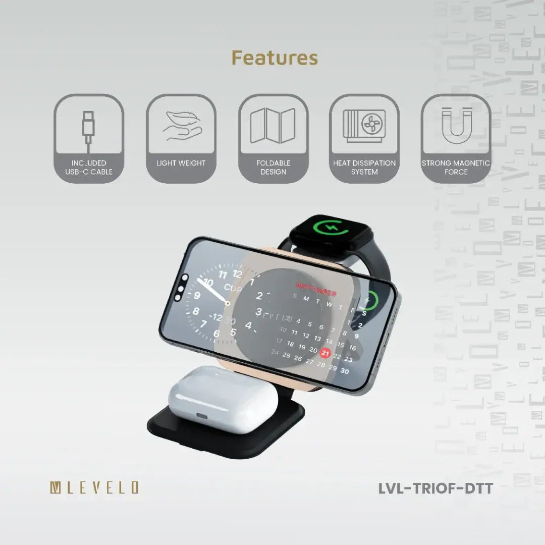 Levelo TrioFlow 3-in-1 Wireless Charger