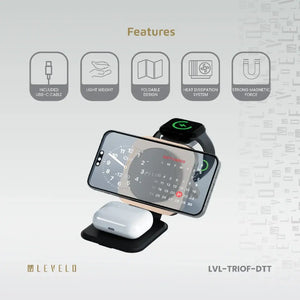 Levelo TrioFlow 3-in-1 Wireless Charger