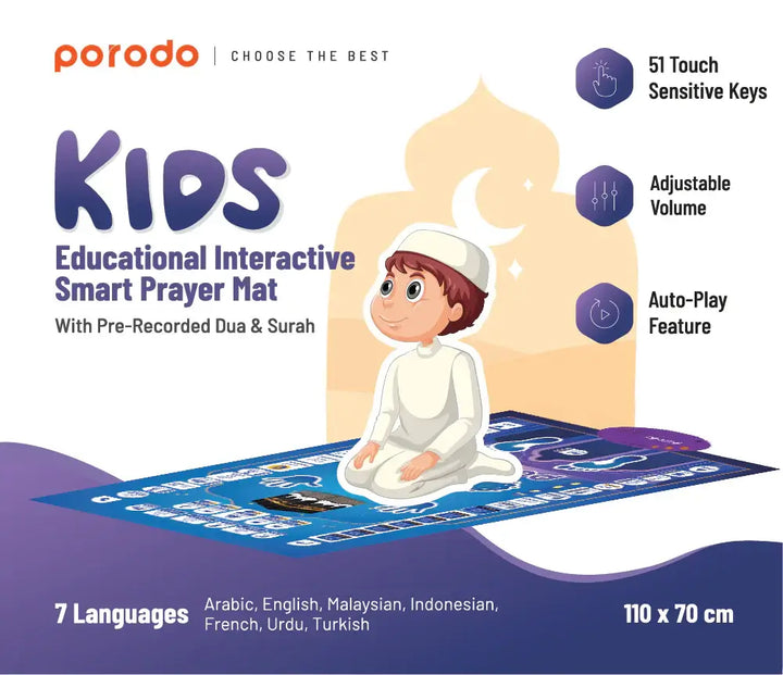  Porodo Kids Educational Interactive Smart Prayer Mat