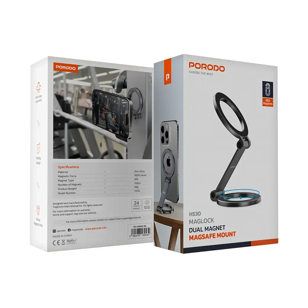  Porodo Maglock Dual Magnet MagSafe Mount