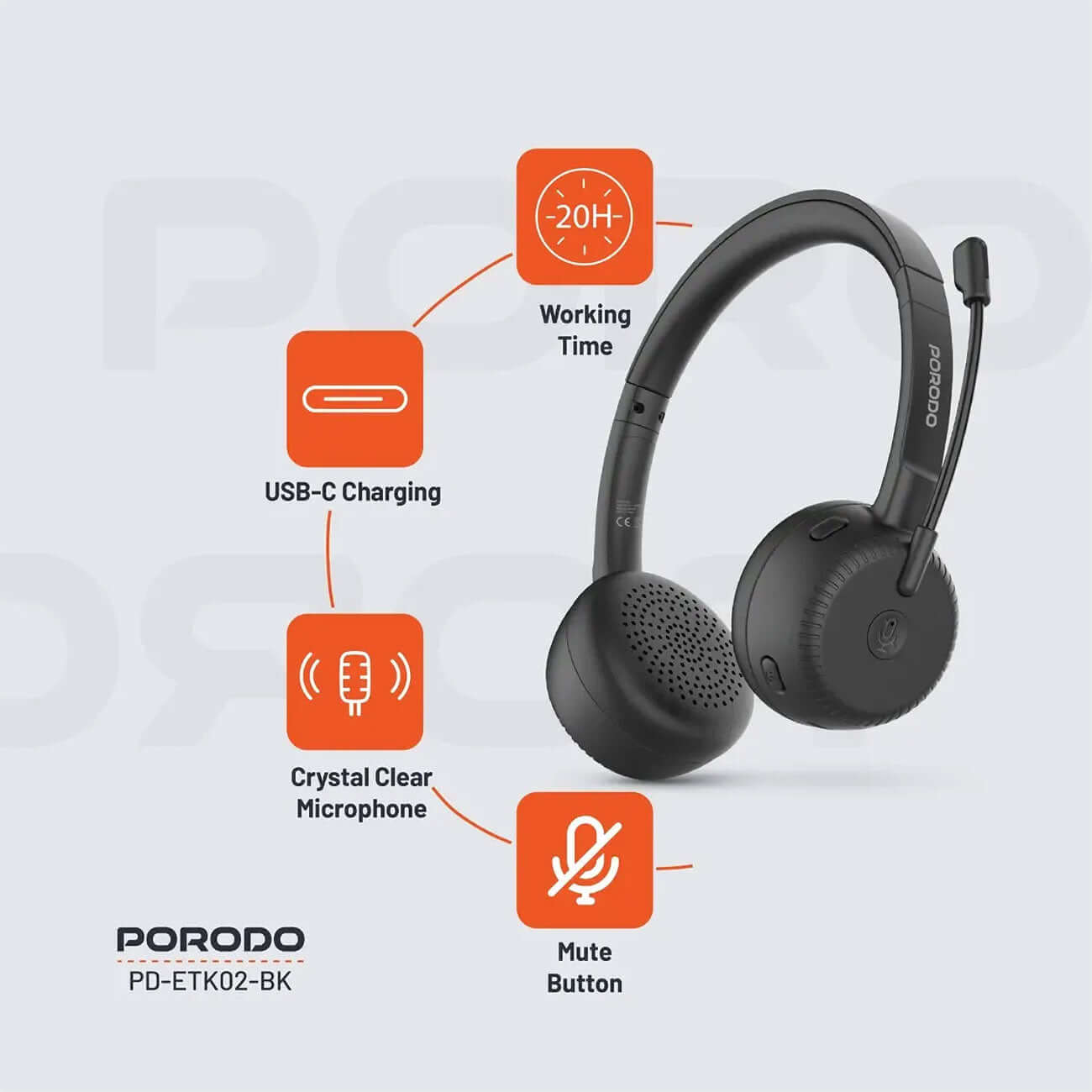  Porodo Office Wireless Headset