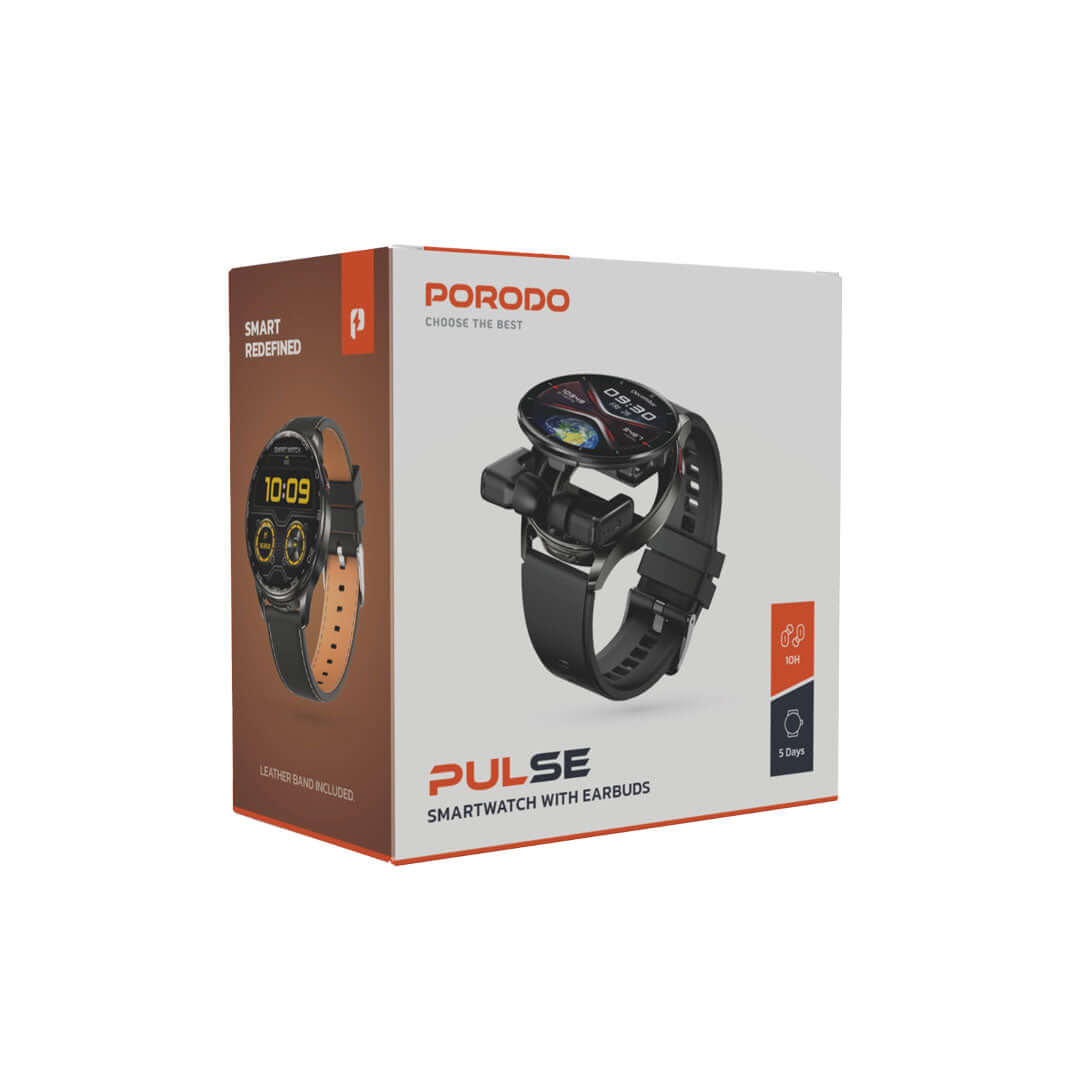 Porodo Pulse Smartwatch with Earbuds
