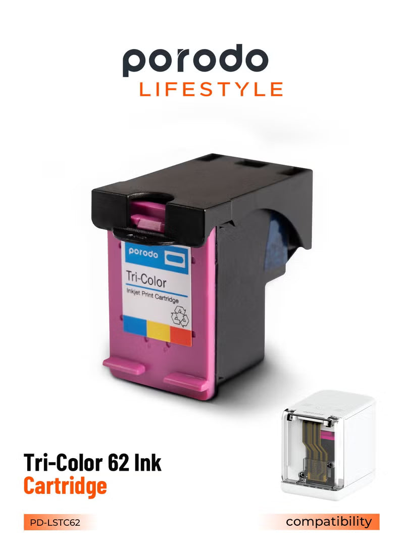  Porodo Tri-Color 62 Ink Cartridge