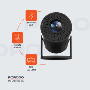 Porodo Wireless Mirroring Multi Angle Projector