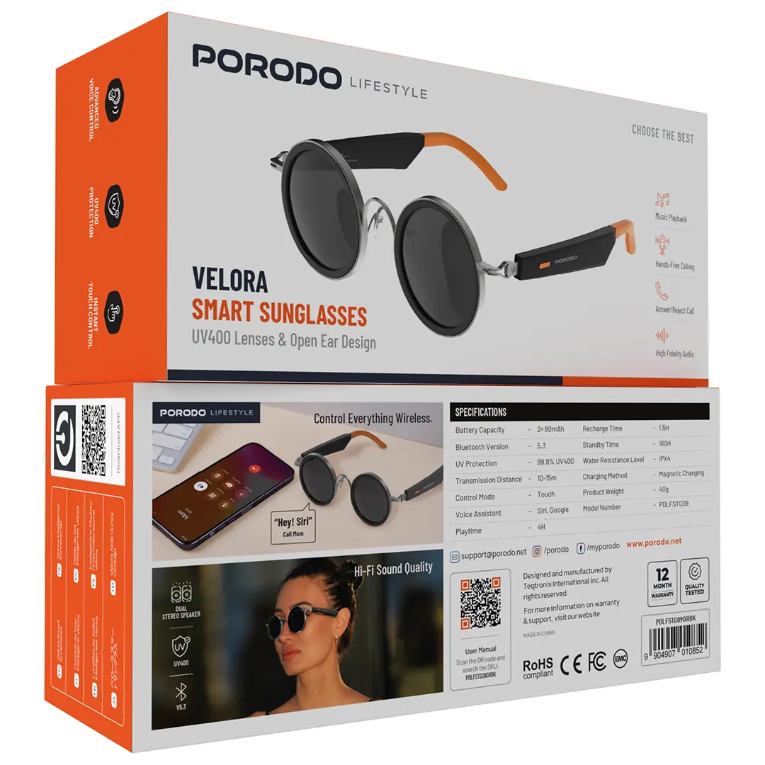 Porodo Lifestyle Velora Smart Sunglasses