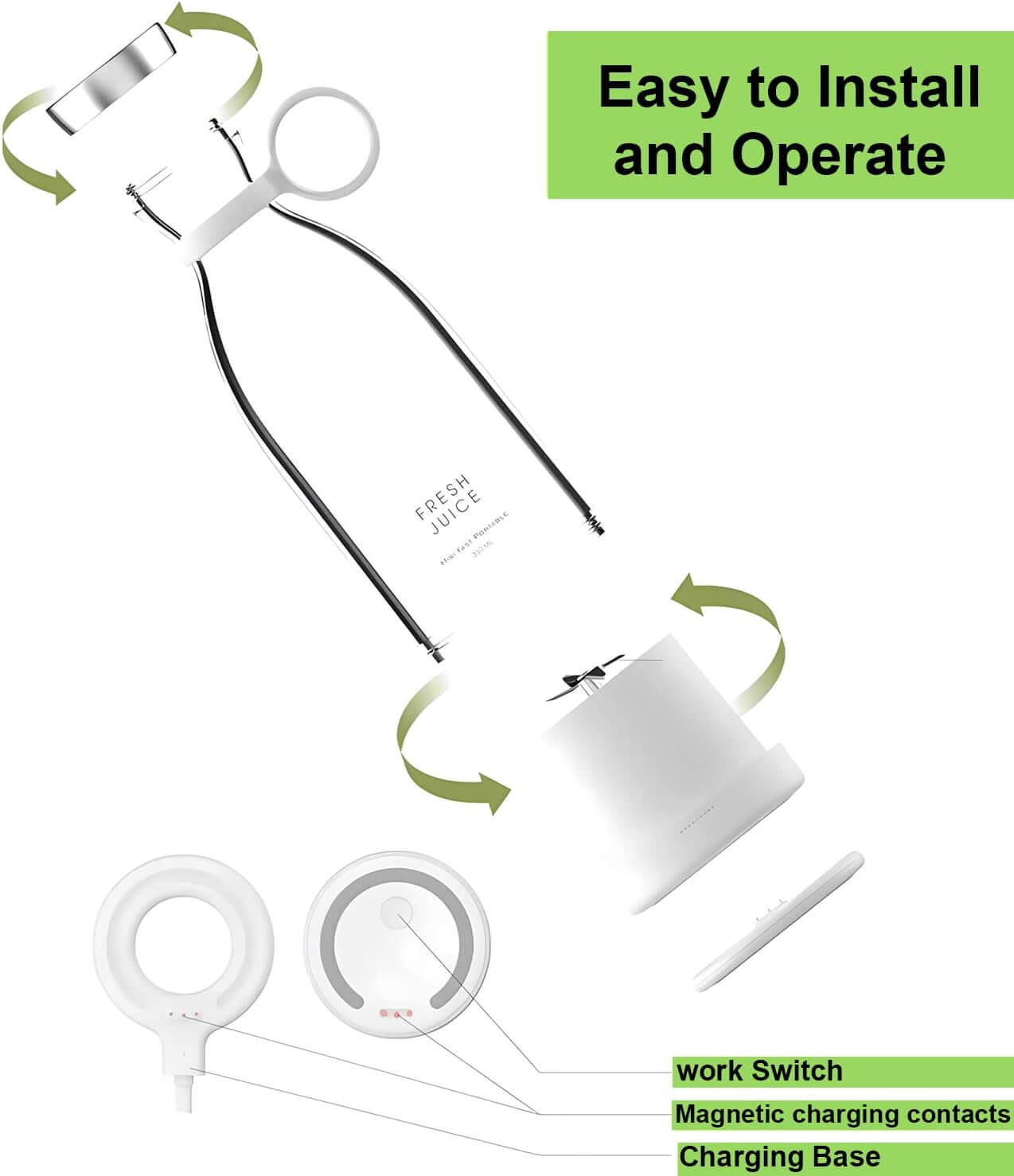  Portable USB Rechargeable Blender