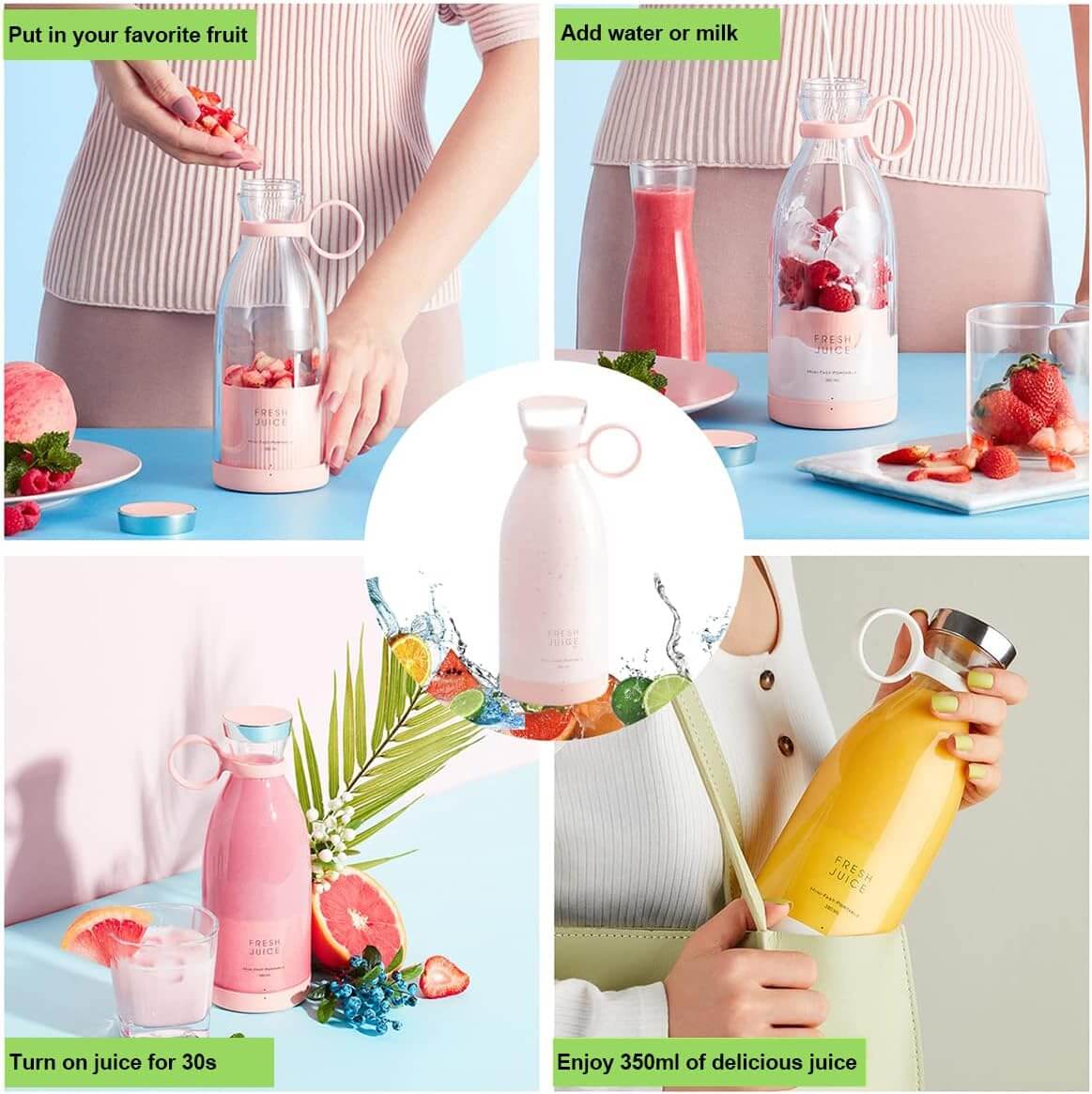  Portable USB Rechargeable Blender