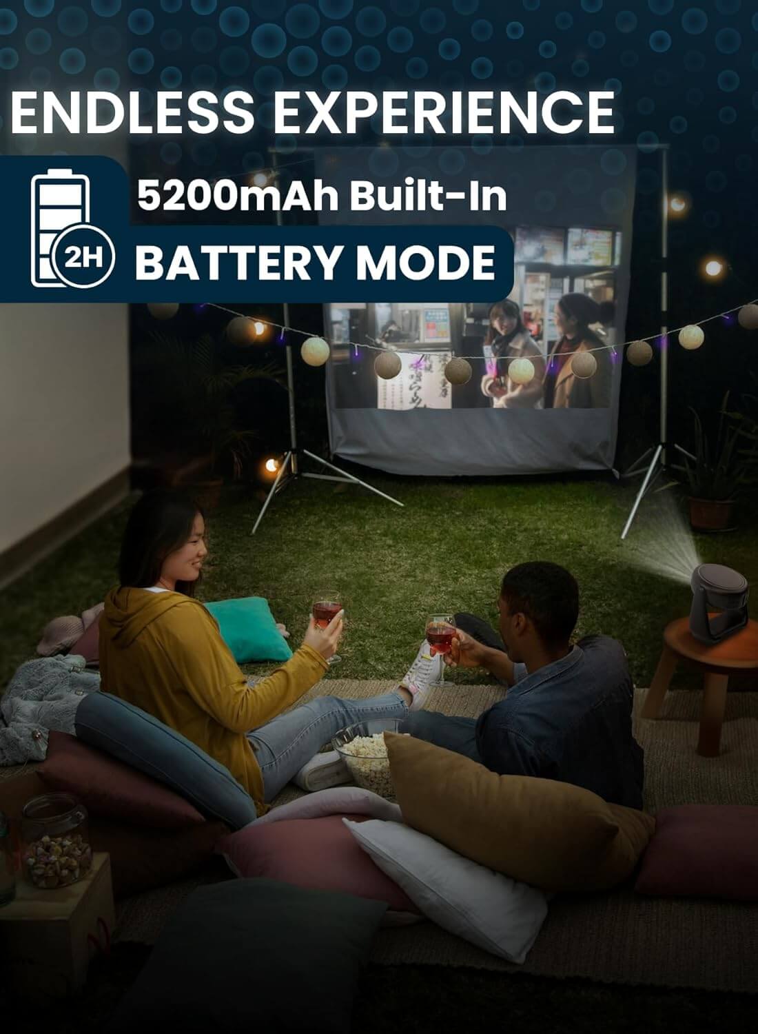  Powerology 300 ANSI Lumens Full HD Portable Projector