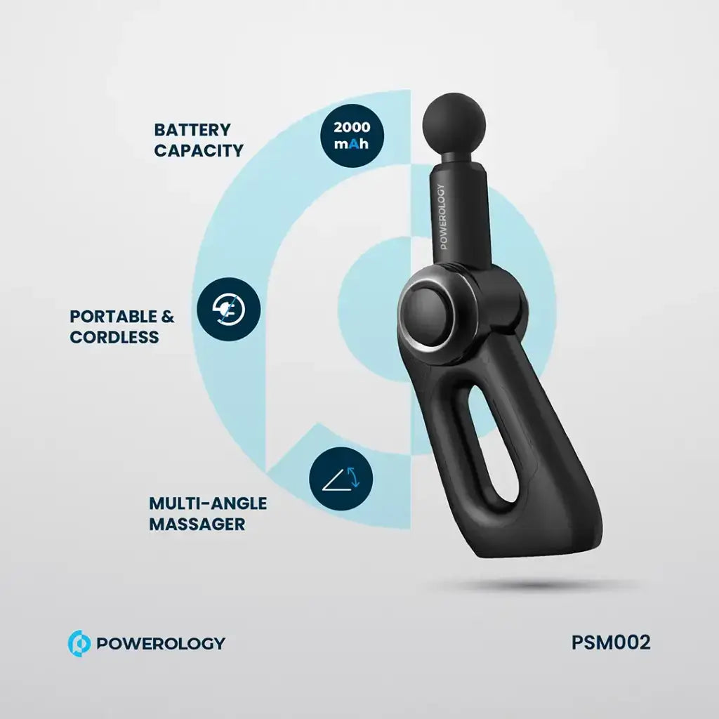  Powerology Full-Body Massage Gun – Black