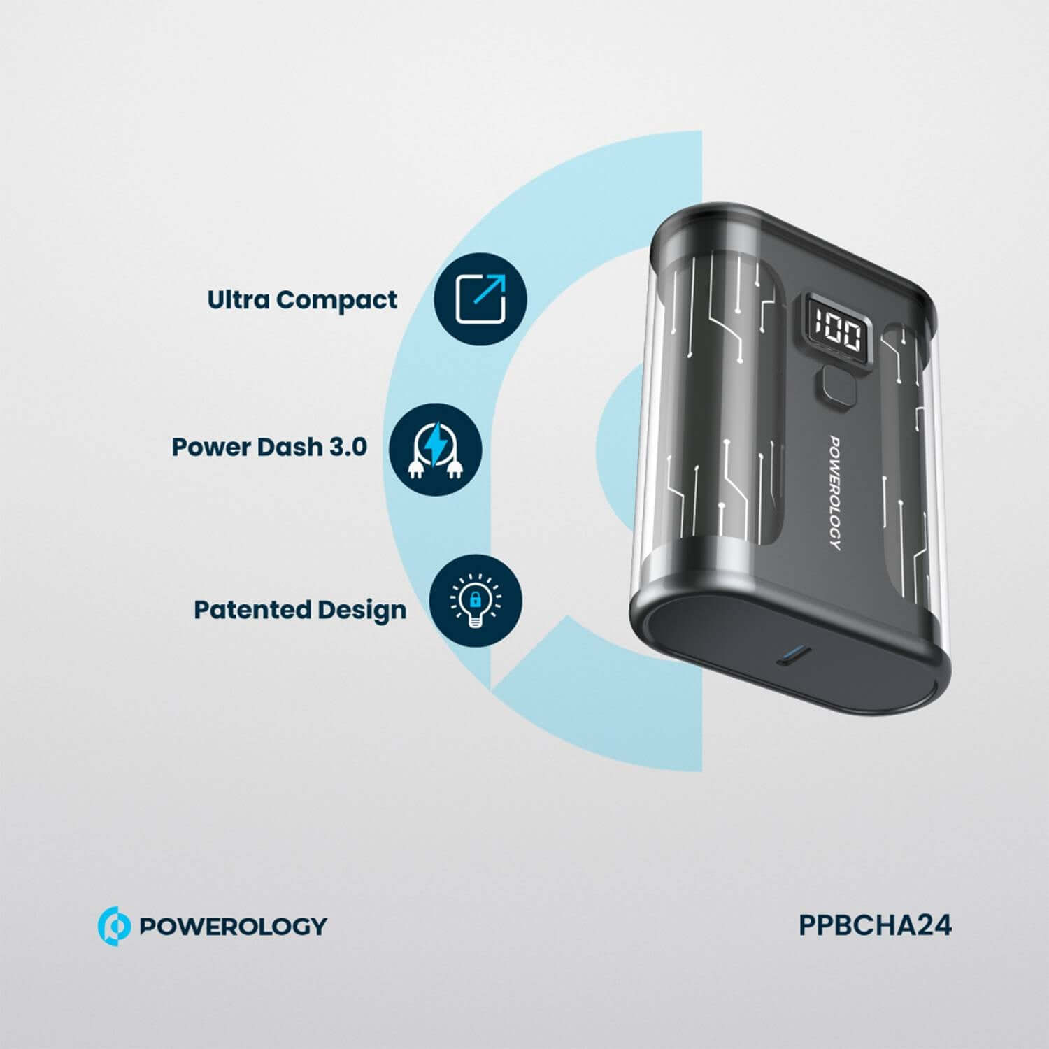 Powerology Crystalline Series Power Bank 10000mAh