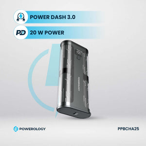 Powerology Crystalline Series Power Bank 20000mAh 65W PD