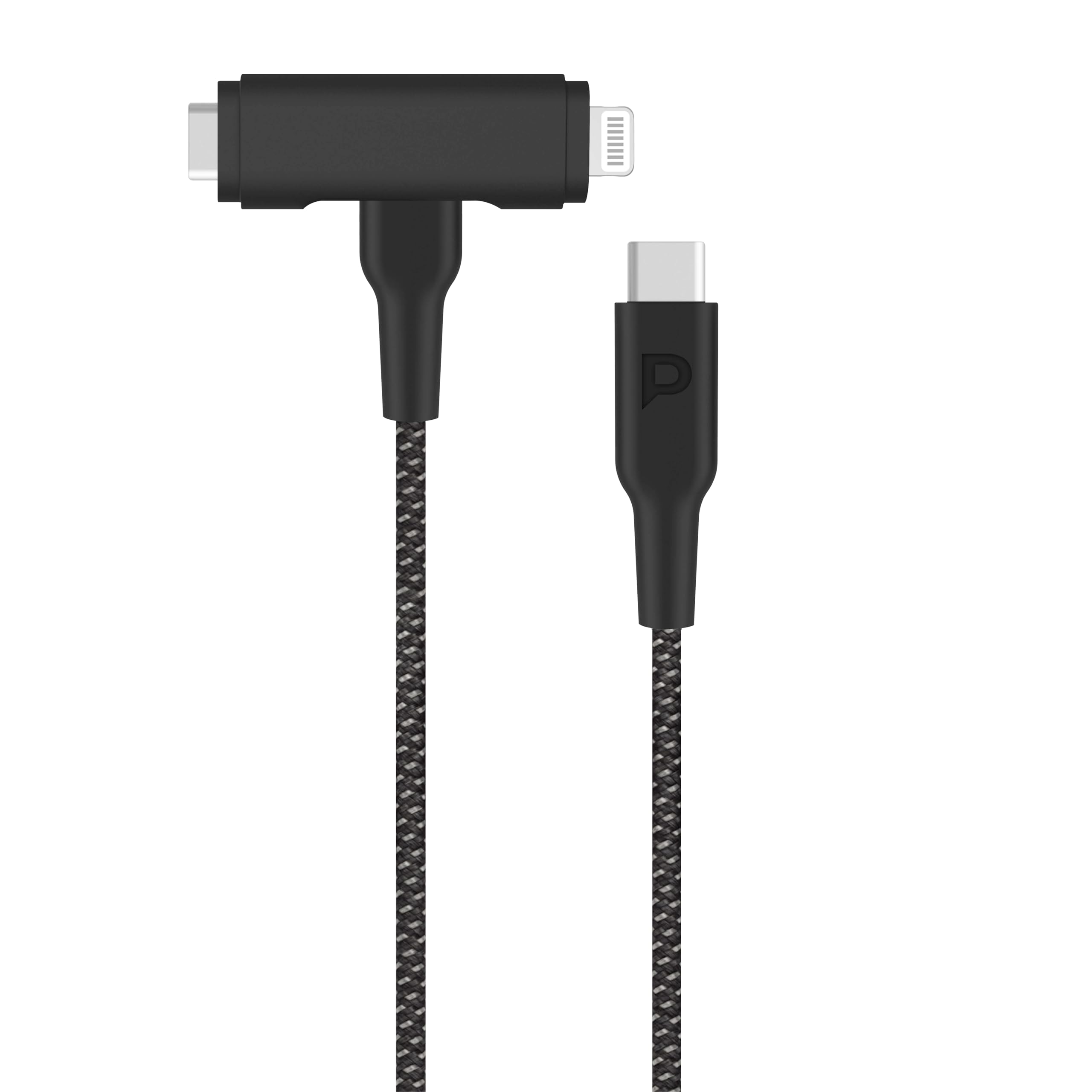 Powerology PD60W Braided USB-C to USB-C & Lightning Cable