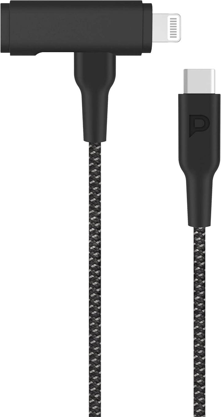 Powerology PD60W Braided USB-C to USB-C & Lightning Cable