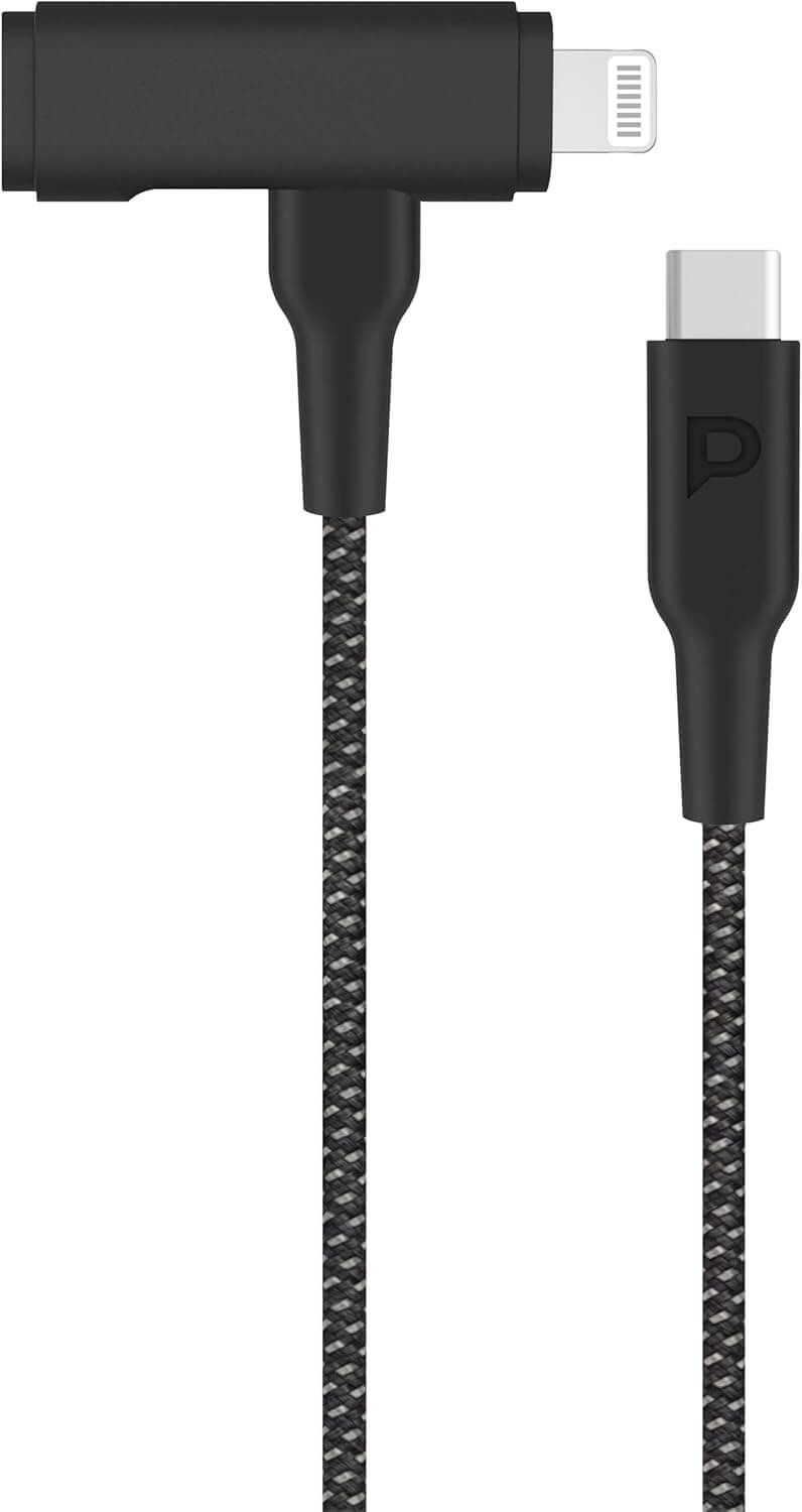 Powerology PD60W Braided USB-C to USB-C & Lightning Cable