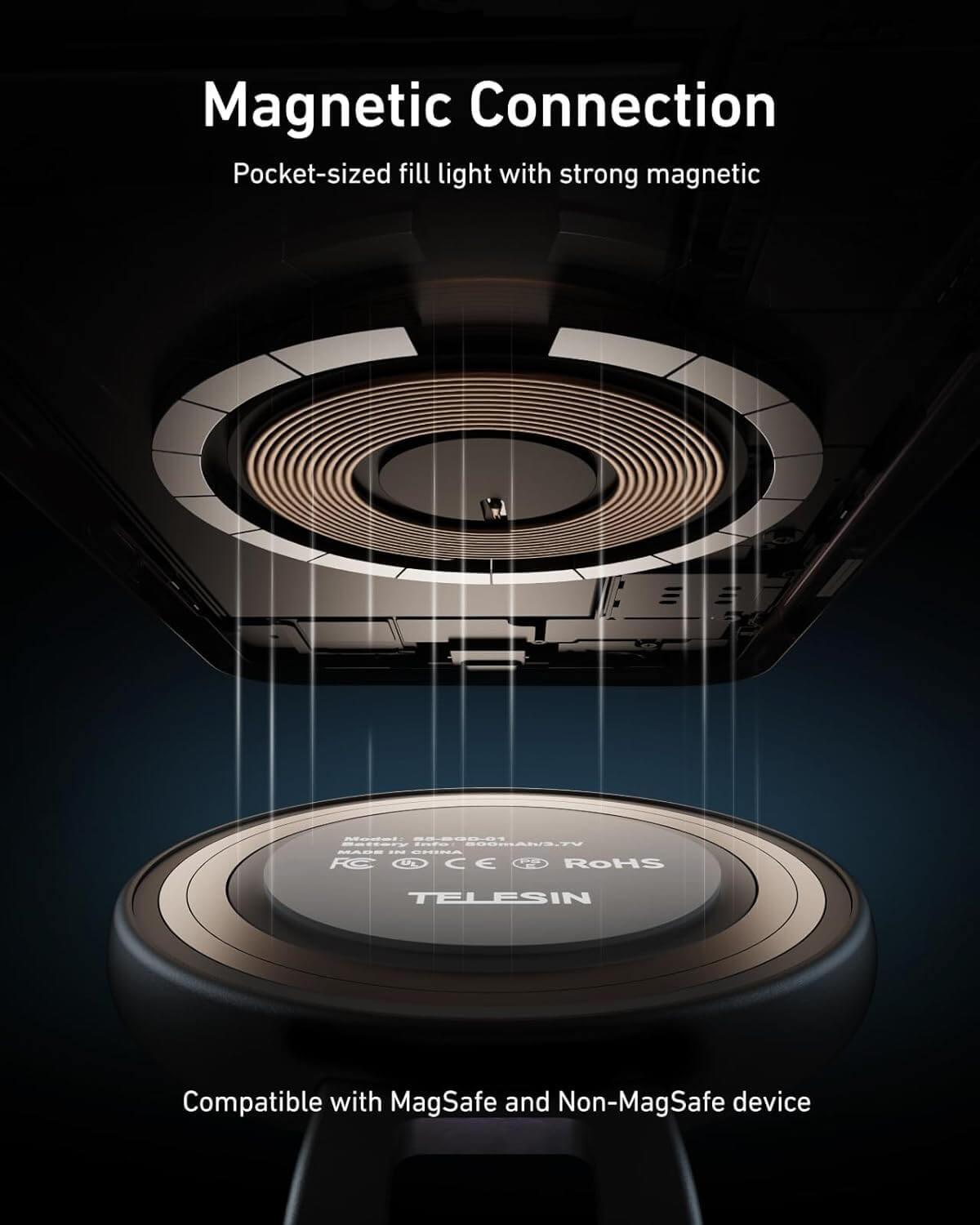  TELESIN C03 Magnetic Selfie Light