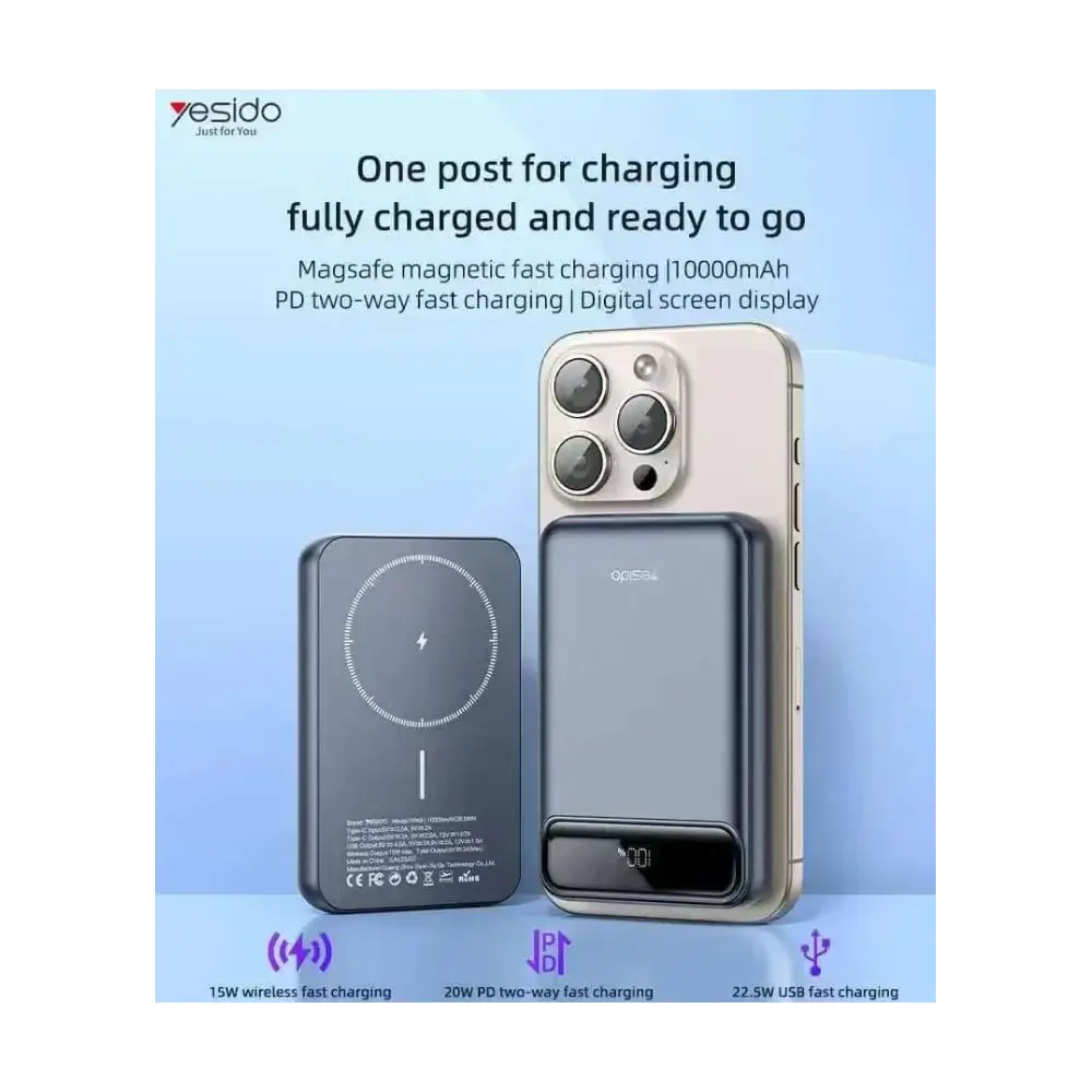  YESIDO YP49 Magnetic Wireless Charger